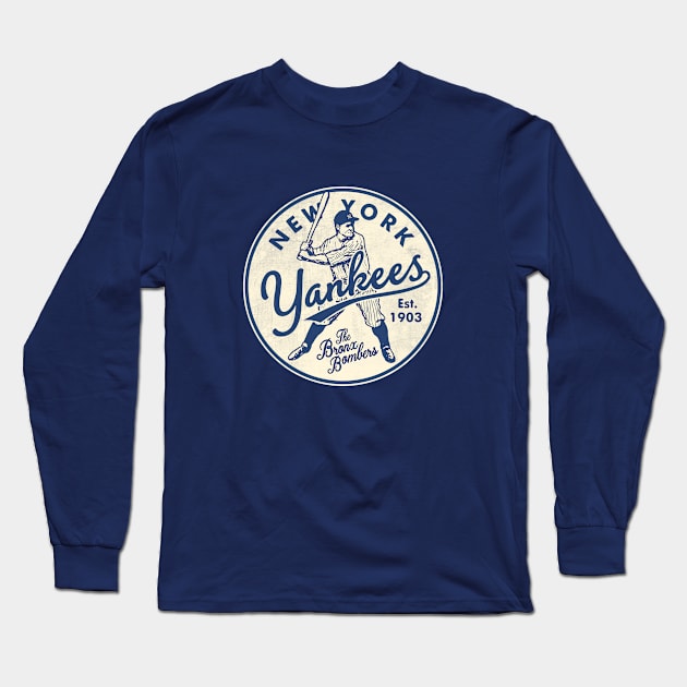 Old Style New York Yankees FULL SIZE by Buck Tee Long Sleeve T-Shirt by Buck Tee